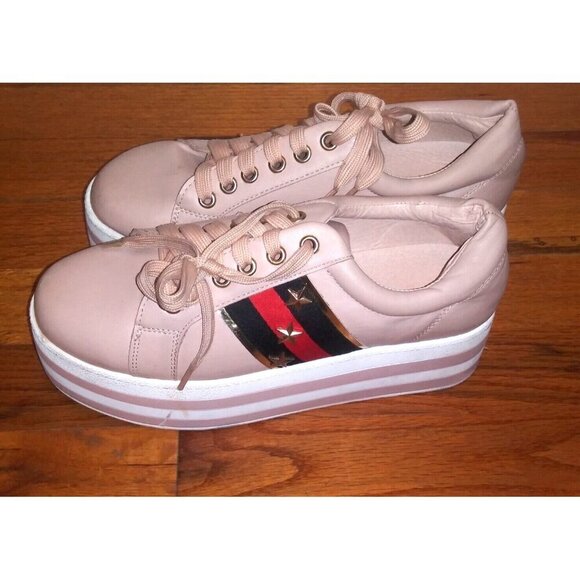 Jetta Shoes - Womens Platform sneakers pink PATRIOTIC sz 7.5 JETTA tennis shoes COMFORT GUC